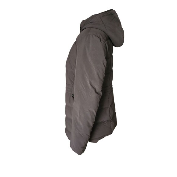 Lands' End Quilted Down Winter Puffer Coat Women's Size Medium Black Stretch - Picture 2 of 10